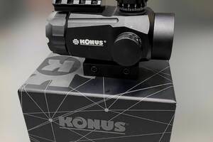 Коллиматорный прицел KONUS KONUSIGHT 1x35 (4МОА), крепление: на планку Вивер/Пикатинни (7/8”), ласточкин хвост