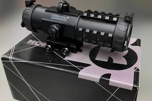 Коллиматорный прицел KONUS SIGHT-PRO PTS2 3x30 (призматический), 2.8 MOA, красная / синяя точка Купи уже