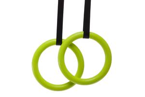 Кольца гимнастические для Кроссфита FI-7844 Zelart Зеленый 56363237