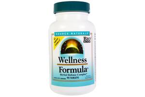 Комплекс лечебных трав, Wellness Formula, Source Naturals, 90 таблеток