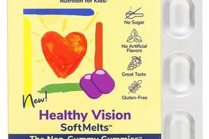 Комплекс Здоровое Зрение, натуральный ягодный вкус, Healthy Vision SoftMelts, Natural Berry Flavor, ChildLife, 27 жев...