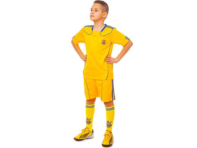 Комплект футбольной формы SP-Sport УКРАИНА CO-1006-UKR-12Y-ETM1720 L футболка, шорты, гетры Желтый