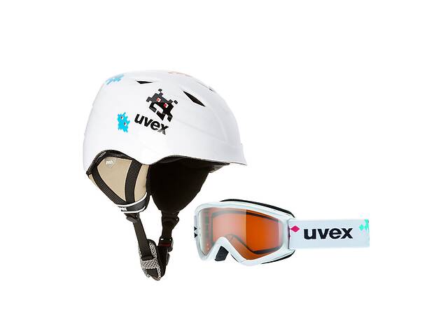 Комплект шлем горнолыжный детский + маска Uvex Airwing II SET (48-52) для ребенка 3-4 года Белый (S56S1121401)