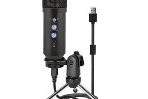 Конденсаторный микрофон студийный Manchez US-31 со штативом USB Black (3_00989)