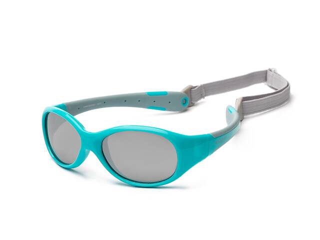 Koolsun Детские солнцезащитные очки бирюзово-серые серии Flex (Размер: 0+)