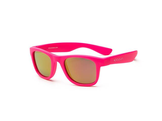 Koolsun Дитячі сонцезахисні окуляри неоново-рожеві серії Wave (Розмір: 3+)