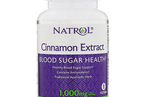 Корица Cinnamon Natrol экстракт 1000 мг 80 табл (261)