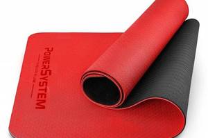 Коврик для фитнеса и йоги Power System Yoga Mat Premium PS-4060 Red