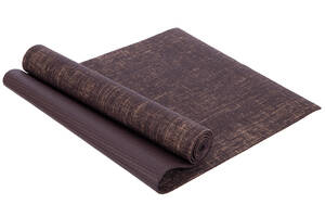 Коврик для йоги Джутовый Yoga mat 6мм SP-Sport FI-2441 Темно-коричневый