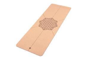 Коврик для йоги Flower of Life Bodhi пробковый 185x66x0.4 см