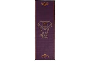 Коврик для йоги Leela Big Elephant Bodhi баклажановый 183x60x0.45 см