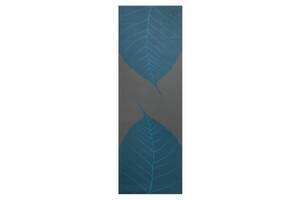 Коврик для йоги Leela Collection Big Leaves Bodhi серый/петроль 183x60x0.45 см