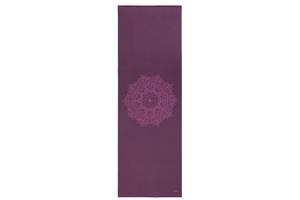 Коврик для йоги Leela Mandala Bodhi баклажановая мандала 183x60x0.4 см