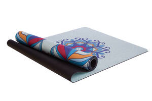 Коврик для йоги planeta-sport 3мм Record FI-5662-58 1,83мx0,61мx3мм Мятный-синий