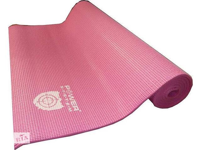 Коврик для йоги Power System PS-4014 Fitness Yoga Mat Pink