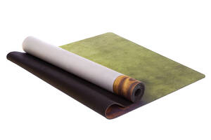Коврик для йоги замшевый каучуковый двухслойный Record FI-5662-49 183cмx61cмx0.3cм Зеленый