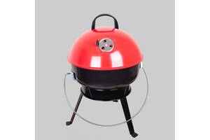 Красный складной мини угольный гриль-барбекю Lightled CAMP GRILL LV210711R Red