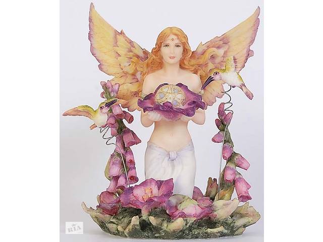 Красивая статуэтка фея - Юная фея на листке Veronese 73241