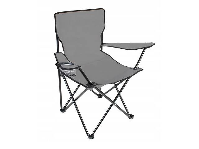 Кресло туристическое со спинкой (серый)