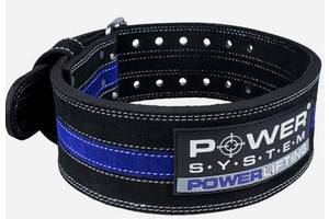 Пояс для пауерліфтингу Power System PS-3800 PowerLifting шкіряний Black/Blue Line M Купи уже сегодня!