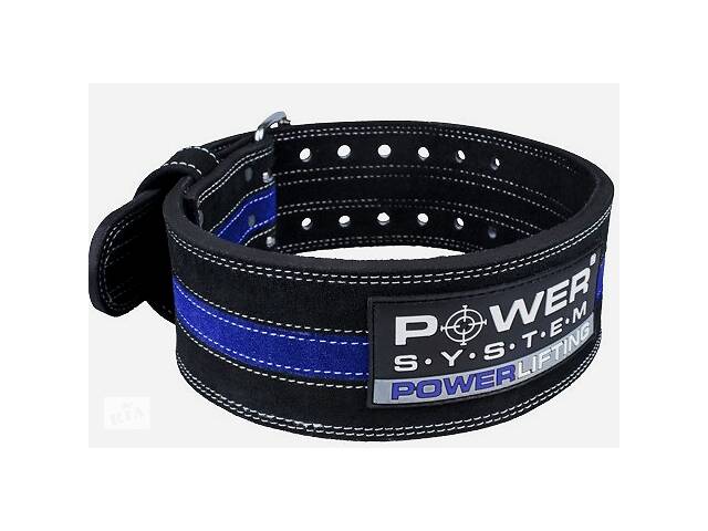 Пояс для пауерліфтингу Power System PS-3800 PowerLifting шкіряний Black/Blue Line XL Купи уже сегодня!
