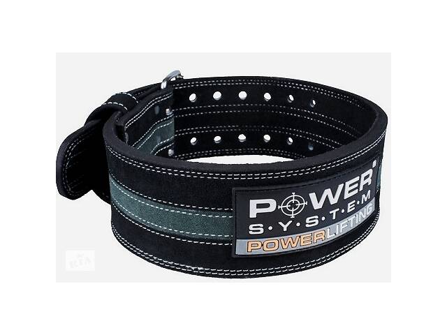 Пояс для пауерліфтингу Power System PS-3800 PowerLifting шкіряний Black/Grey Line M Купи уже сегодня!