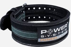 Пояс для пауерліфтингу Power System PS-3800 PowerLifting шкіряний Black/Grey Line XXL Купи уже сегодня!