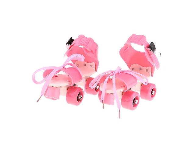 Квадровые ролики Profi MS 0053 4 колеса, раздвижные размер (27-30) (Розовый)