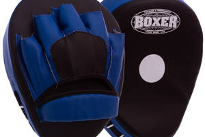 Лапа Изогнутая для бокса и единоборств BOXER 2011-01 19х23х4см 2шт Черный-синий