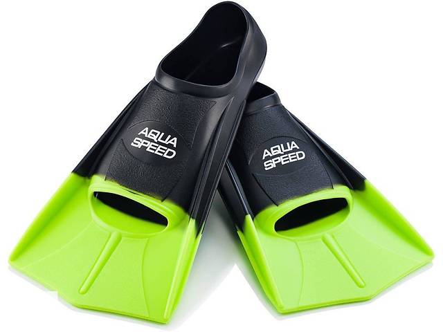 Ласты Aqua Speed Training Fins 5635 (137-38) 43/44 (27-27.5 см) Черно-зеленые (5908217656353)