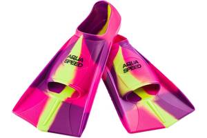 Ласты Aqua Speed TRAINING FINS 7932 (137-93) 35-36 Розово-фиолетовый с желтым (5908217679321)