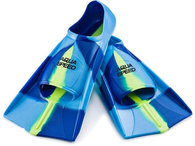 Ласты Aqua Speed Training Fins 7939 (137-82) 31/32 (21-21.5 см) Сине-голубо-желтые (5908217679390)