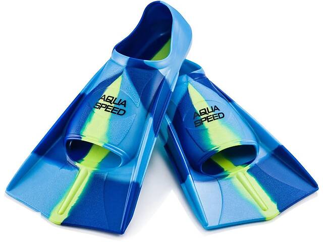 Ласты Aqua Speed Training Fins 7943 (137-82) 39/40 (25-25.5 см) Сине-голубо-желтые (5908217679437)