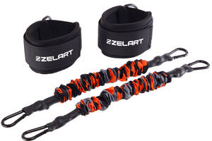 Латеральный амортизатор для ног Zelart FI-7837-35 2шт нагрузка 35LB оранжевый