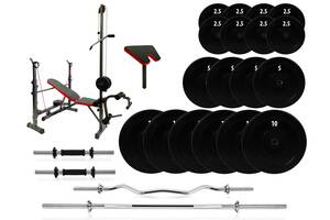 Лавка L910(без тяги) + Штанга + гантели 119 кг. Купи уже сегодня!