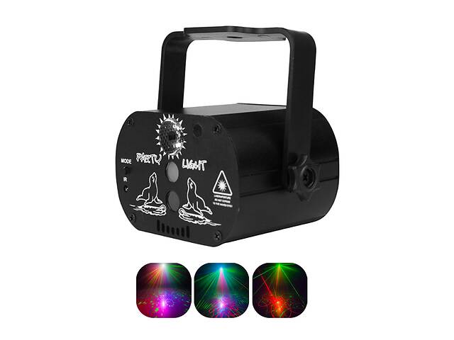 Лазерный проектор Lesko YSH040 LED 60 узоров цветомузыка (5199-15686a)