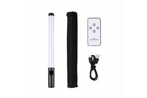 LED лампа XPRO Light stick для селфи, с встроенным дисплеем и аккумулятором, плавной регулировкой яркости и температу...