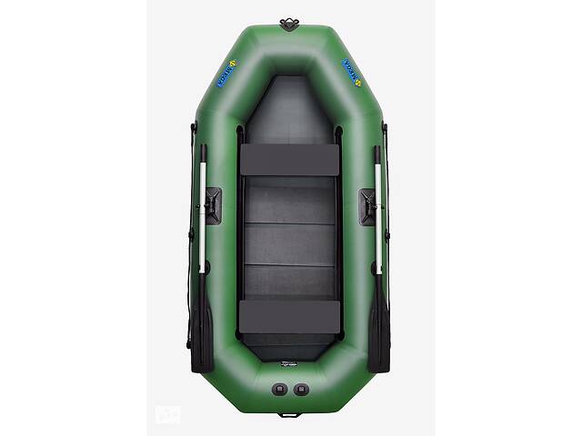 Лодка пвх гребная надувная двухместная ΩMega 250LS PS зеленая
