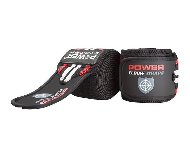 Локтевые бинты Power System Elbow Wraps PS-3600 Red/Black