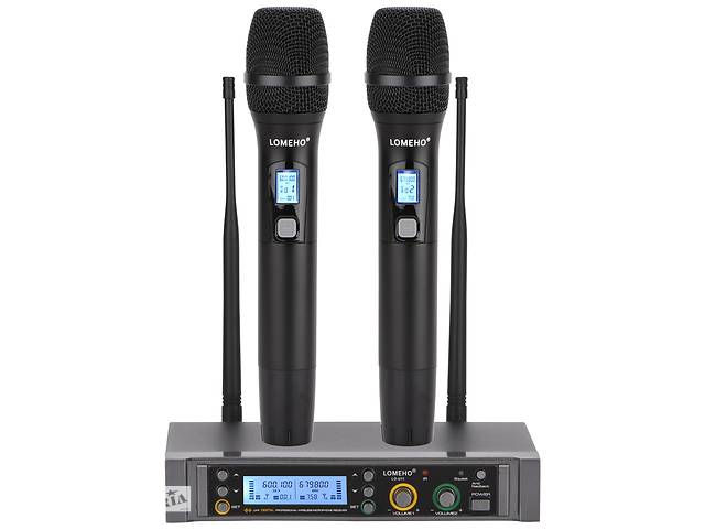 Lomeho LO-U11 (Металлический) Радиомикрофон для Автономной беспроводной колонки систем караоке микрофон мікрофон