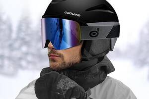 Лыжный шлем Odoland с лыжными очками, противоударный, ветрозащитный L (60-61 см)