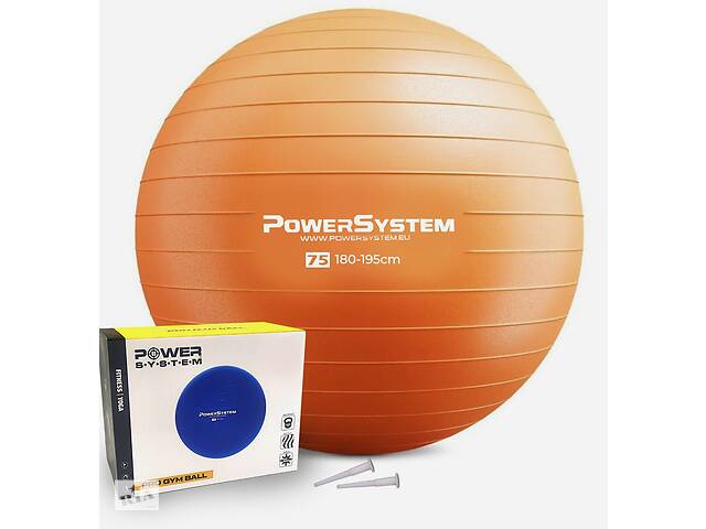 М'яч для фітнесу (фітбол) Power System PS-4013 Ø75 cm PRO Gymball Orange Купи уже сегодня!