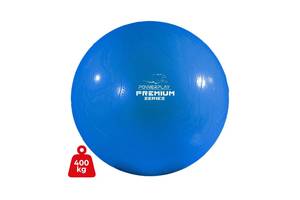 М'яч для фітнесу укріплений PowerPlay 4000 Premium 65см Синій + насос (PP_4000_65cm_Blue)