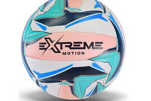 М'яч волейбольний Extreme Motion VB24512 № 5, 280 грам (Рожевий-бірюзовий)