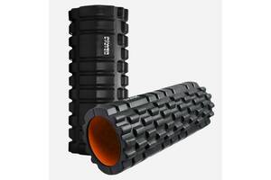 Масажний ролик (роллер) Power System PS-4050 Fitness Foam Roller Black/Orange (33x15см.) Купи уже сегодня!