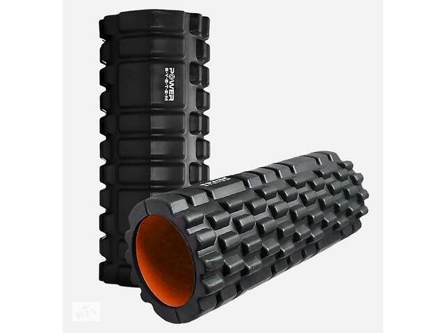 Масажний ролик (роллер) Power System PS-4050 Fitness Foam Roller Black/Orange (33x15см.) Купи уже сегодня!