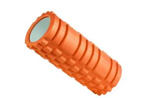 Масажний ролик роллер U-powex EVA foam roller 33x14 см Orange