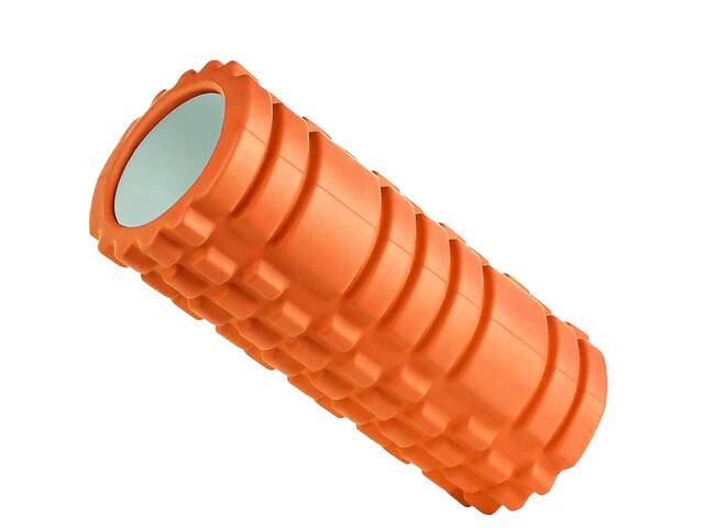 Масажний ролик роллер U-powex EVA foam roller 33x14 см Orange