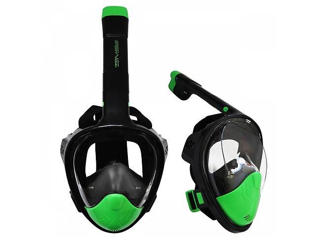 Маска для снорклінгу (плавання) SportVida SV-DN0023 Size L/XL Black/Green