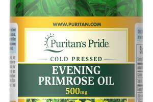 Масло вечерней примулы с ГЛК Puritans Pride 500 мг 100 гелевых капсул (32001)